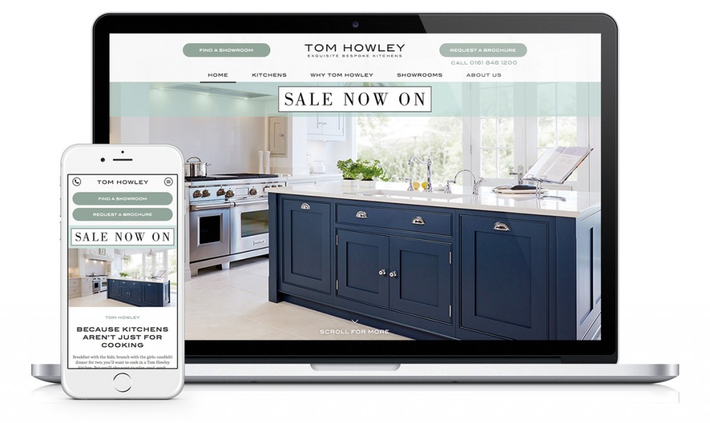Tom Howley Homepage desktop and mobile